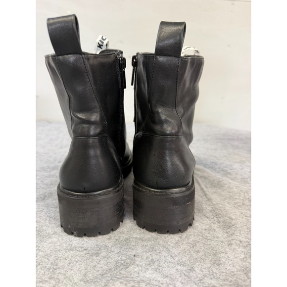 Torrid Black Combat Boots, Wide Printed Laces Women's Size 10 - Picture 4 of 10